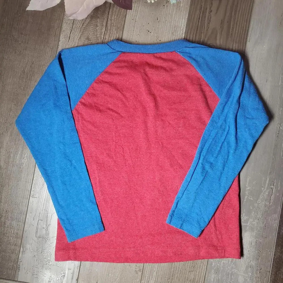 Star Wars Graphic Raglan Long Sleeve T-Shirt Blue Red Boys Size Medium 5/6 EUC - Picture 9 of 9